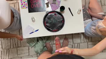 Cum-Fighting Blondes: Ignoring Handjobs in a Sensual Dice Challenge