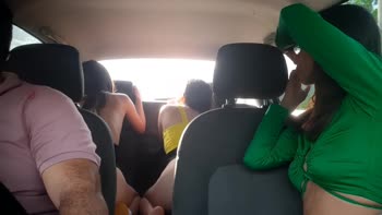 Sonya_fox & Friends Make Steamy Public Play in My Ride