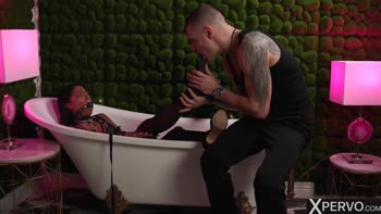 Max Dior Dominates Petite Colombian Sofi Vega's Kinky Tub Fantasy