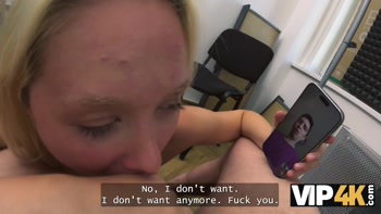 VIP4K. Teen (18+) blondie's first time fucking in the train station WC