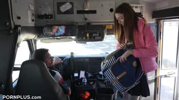 Myra Glasford's Red-Hot Seduction: Bus Driver's Big Dick Gets a Blowjob
