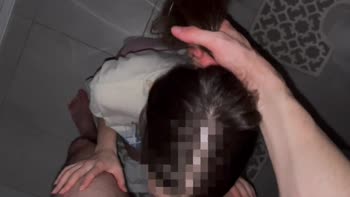 Caught in the Act: Via Hub's Bathroom Blowjob