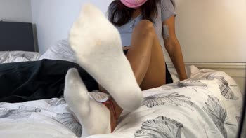 StillSinning's Sock Job Seduction: White Ankle Socks Blowjob
