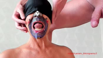 Ladyloveyoung60's Mature Cougar Deepthroat Blowjob