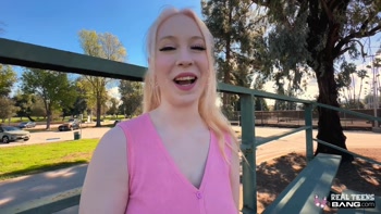 Gigi Sweets' Sensual Debut: Busty Blonde Flashes Big Boobs Outdoors