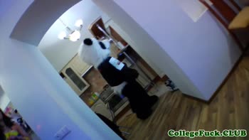Russian College Cutie Sucks and Wanks Hard