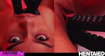 Canela Skin's Alien Anal Ahegao Adventure: Huge Creampie & Double Penetration