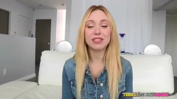 Teens (18+) Love Huge Cocks - Lucy Tyler Masturbates Before C'hoking Down Chris's Huge Cock and Taking a Facial