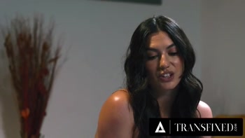 TRANSFIXED - Megan Mistakes Loses Virginity To Jade Venus In Sweet First Time Trans Fuck
