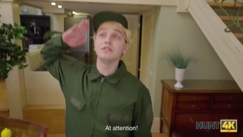 HUNT4K. a cadet's girlfriend gets fucked in front of him. Hot sex with Nicole Murkovski
