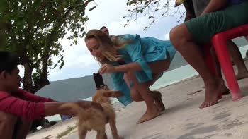 Stunning 18-Year-Old Brunette Bares Her Sexy Body by the Sea