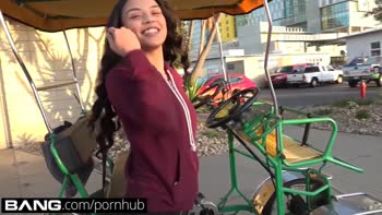 Maya Bijou Petite Latin Teen (18+) Flashes Tits In Public
