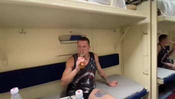 Katty West Seduces Oliver Strelly On A Wild Train Threesome