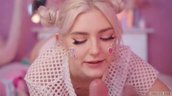 Eva Elfie's Cute Face Cums With Joy