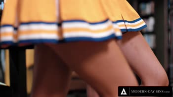 Coach Chad's Cheerleader Temptation: Khloe Kapri & Kyler Quinn Anal Threesome
