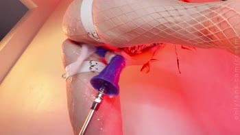 Cremyspot's Sizzling Creampie Solo: Massive Load in Fishnet Mini Dress