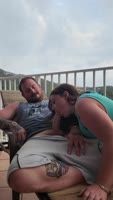 WhyteBoyCock's Monster Cock Devours Teen (18+)'s Throat on Sunny Steps
