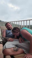 WhyteBoyCock's Monster Cock Devours Teen (18+)'s Throat on Sunny Steps