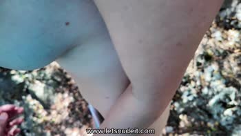 Turkish Blonde Cum Party at the Beach with LETS NUDE IT