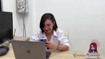 EmmaHarries' Office Indulgence: A Hot Latina's Naked Secret Revealed