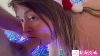Jade Kink Rides Her Boyfriend's Cock After a Sizzling Christmas Party
