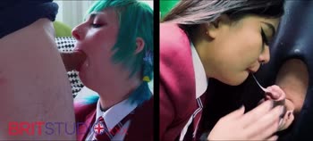 Kitty's Blowjob Battle Royale: A Sloppy Swallow Showdown