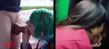 Kitty's Blowjob Battle Royale: A Sloppy Swallow Showdown