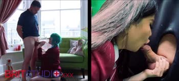 Kitty's Blowjob Battle Royale: A Sloppy Swallow Showdown