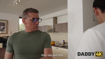 Daddy's Kinky Obsession: Euro Blonde's Big Tits Creampie