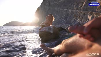 CumForKate - Kate's Beachside BJ: Caught Jerking Off by a Stranger, Ends in Wild Cumshot