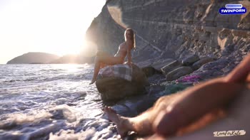 CumForKate - Kate's Beachside BJ: Caught Jerking Off by a Stranger, Ends in Wild Cumshot