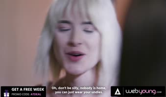 Jane Wilde's Reassuring Rendezvous: Petite Blonde Seduces Lonely Friend