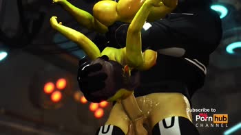Cosmic Conquest: Anal Alien Seduction in Neon Intensity