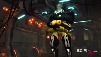 Cosmic Conquest: Anal Alien Seduction in Neon Intensity
