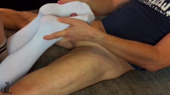 Cat_on_show - Zen & Cat's Socks Job Frenzy: Balls Massage, Moaning & Cum on Soles