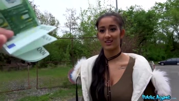 Public Agent - slim college girl with big natural tits and a tight ass first time sex outside