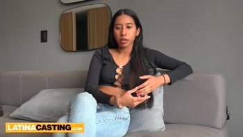 College Cutie Waits for her Massive Cock's Arrival