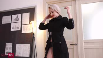 Sultry Blonde Seduces Working Guy in Steamy 4K Romp
