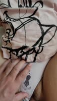 Cute Stepsister's Hairy Pussy Tease: Cock Rubs Clit for Orgasm