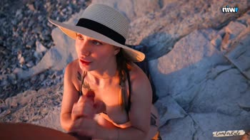 Beachside Bliss: CumForKate's Romantic Public Fling