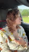 AriesLynnxo's Morning Ride: Smoking & Topless On-The-Go