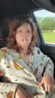 AriesLynnxo's Morning Ride: Smoking & Topless On-The-Go