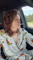 AriesLynnxo's Morning Ride: Smoking & Topless On-The-Go