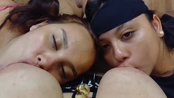 Estherr19 Teases with Lactating Lesbian Action