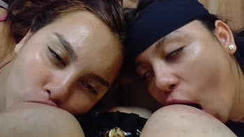 Estherr19 Teases with Lactating Lesbian Action
