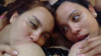 Estherr19 Teases with Lactating Lesbian Action
