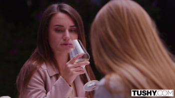 TUSHY Gorgeous Brunettes Seduce Professor In Anal Threesome