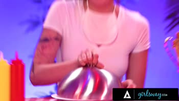 Eliza Ibarra Surprised by Alexis Tae's Strap-On Threesome Thrill