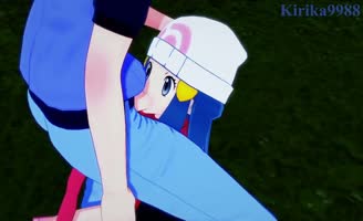 Hikari's Outdoor Passion with Kirika9988 in 60FPS Pokemon Hentai
