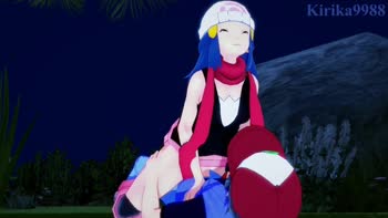 Hikari's Outdoor Passion with Kirika9988 in 60FPS Pokemon Hentai